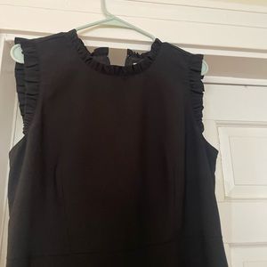 J. Crew  ruffle black dress